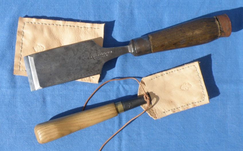 Firmer chisel and fishtail gouge.