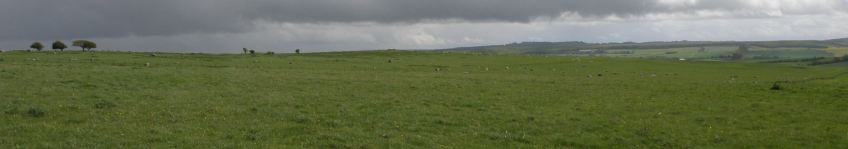 The view to the east from the Ridgeway, over Overton Down.