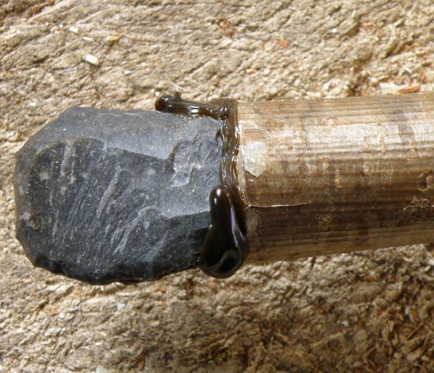 Having removed all the old, brittle, glue, it can be fixed in place with a new mixture.